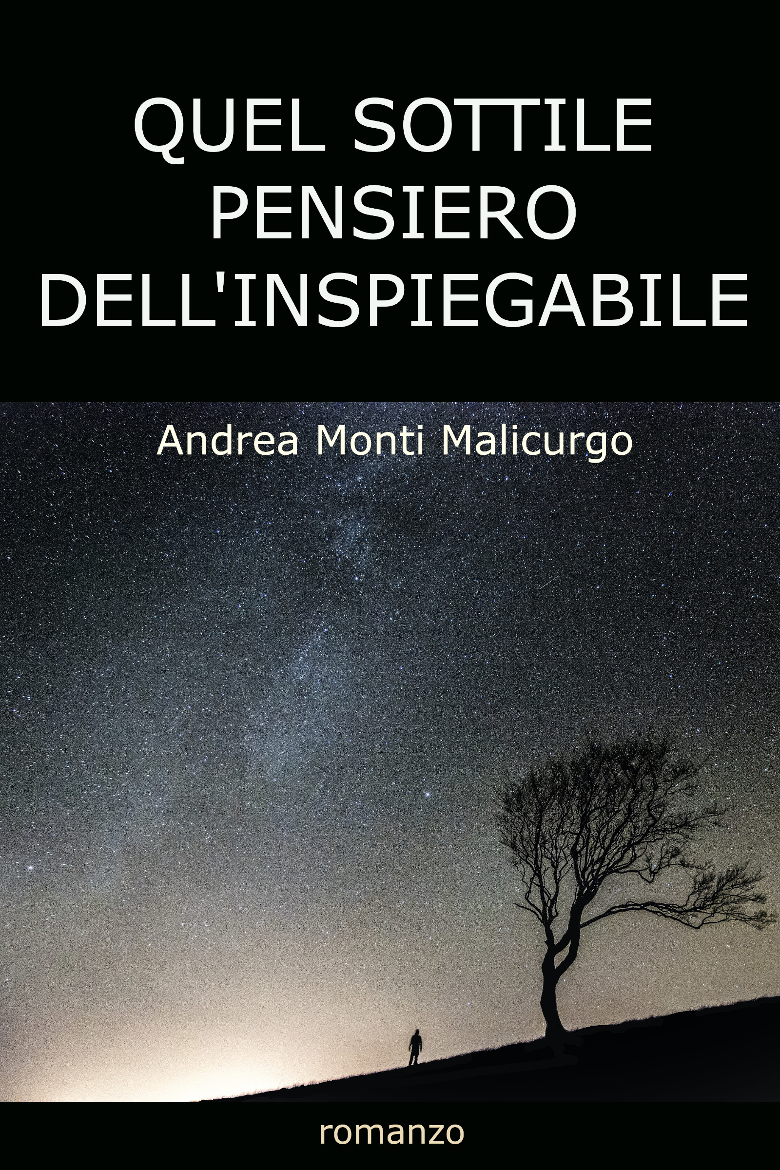 Copertina di Quel sottile pensiero dell'inspiegabile, di Andrea Monti Malicurgo
